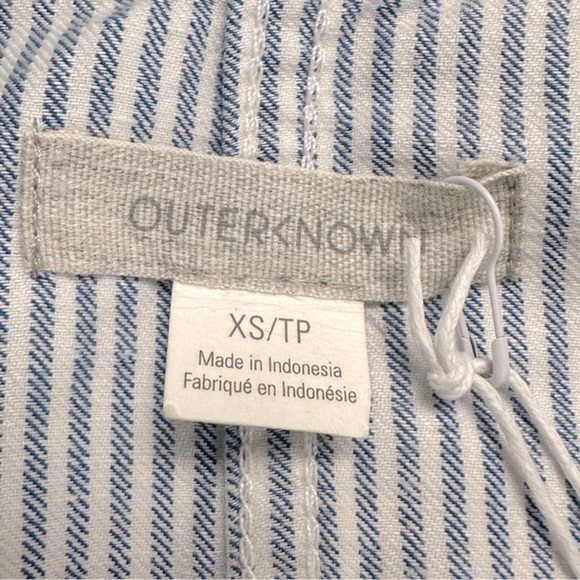 NWT Outerknown Station Jumpsuit Salt True Blue Stripe - Picture 6 of 15